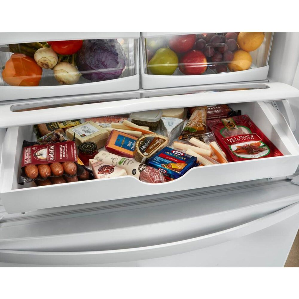 Whirlpool 25 Cu. Ft. 36&quot; Wide French Door Refrigerator with Water Dispenser in White, , large