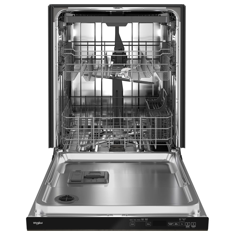 Whirlpool 3-Piece Kitchen Package with 6.4 Cu. Ft. Smart Slide-In Electric Range, 24&quot; Fully Integrated Dishwasher, and Air Fry Over- the-Range Oven with Flush Built-in Design in Stainless Steel, , large