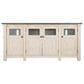 Signature Design by Ashley Bolanburg Extra Large 74" TV Stand in Antique White and Weathered Oak Top, , large