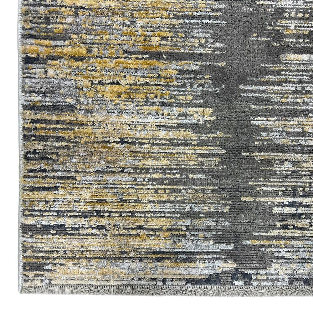Nourison Abstract Hues 2&#39;6&quot; x 4&#39; Grey and Gold Area Rug, , large