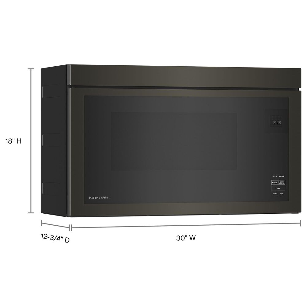 KitchenAid 1.1 Cu. Ft. Over-The-Range Microwave with Flush Built-In Design in Black Stainless Steel, , large