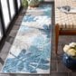 Safavieh Cabana CBN814F 2" x 8" Grey and Blue Indoor/Outdoor Area Performance Rug, , large