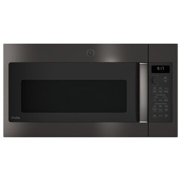 GE Profile 1.7 Cu. Ft. Convection Over-the-Range Microwave Oven in Black Stainless Steel, , large