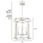 Hunter Astwood 16" 4-Light Chandelier in Brushed Nickel, , large