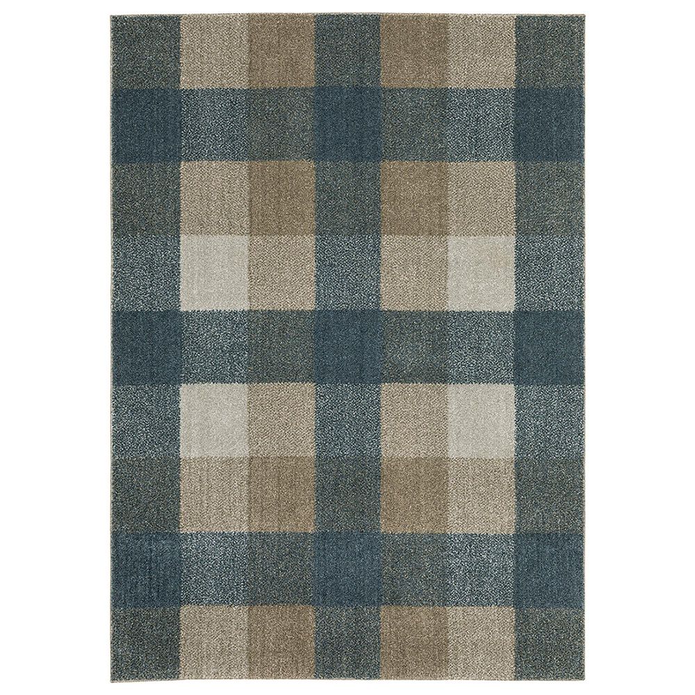 Oriental Weavers Alton Flanel 3"3" x 5" Blue and Beige Area Rug, , large