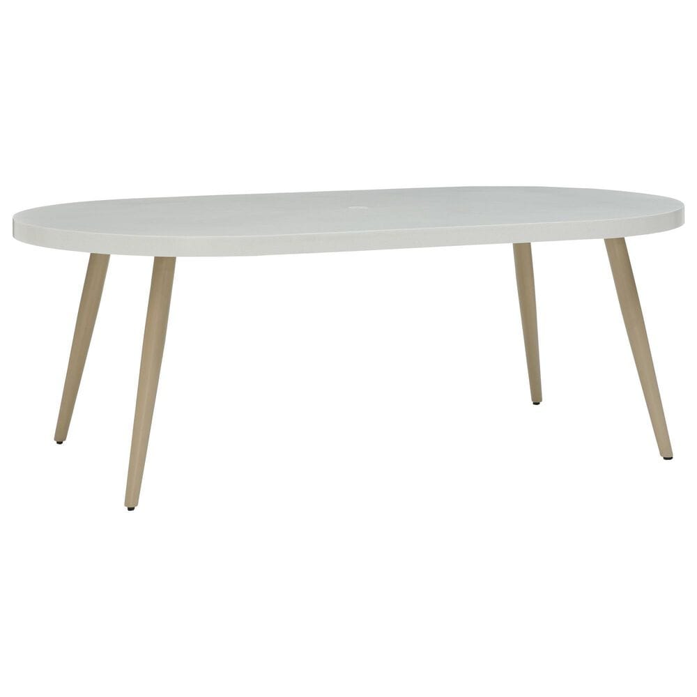 Signature Design by Ashley Seton Creek Patio Dining Table in White and Natural - Table Only, , large