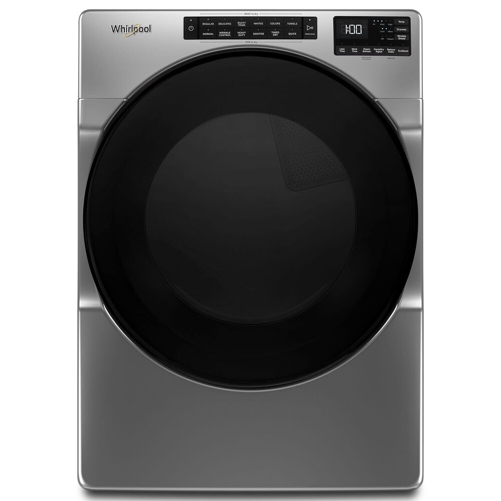 Whirlpool 7.4 Cu. Ft. Gas Wrinkle Shield Dryer with Steam in Chrome Shadow, , large