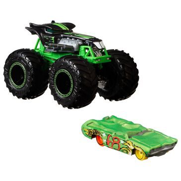 Hot Wheels Monster Trucks - 1:64 2Pack Ratical Racer with Crushed Car, , large