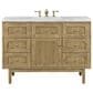 James Martin Laurent 48" Single Bathroom Vanity in Light Natural Oak with 3 cm Arctic Fall Solid Surface Top and Rectangular Sink, , large