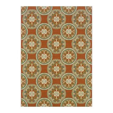 Oriental Weavers Montego 8323D 6"7" x 9"6" Orange Area Rug, , large