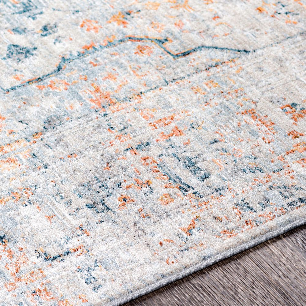 Surya Laila 2&#39;7&quot; x 10&#39; Teal, Sage, Orange, Gray and Cream Runner, , large