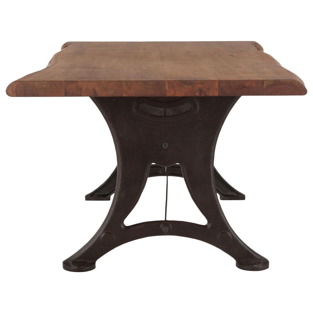 Home Trends &amp; Design Organic Forge 94&quot; Dining Table in Raw Walnut and Antique Zinc, , large