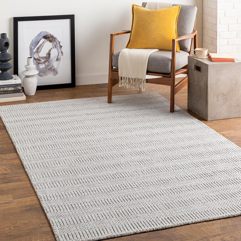 Surya Hickory 9&#39; x 12&#39; Light Beige, Gray and Charcoal Area Rug, , large