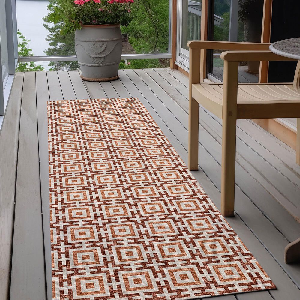 Dalyn Rug Company Marlo 2&#39;3&quot; x 7&#39;6&quot; Paprika Indoor/Outdoor Runner, , large