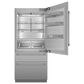 B_S_H 36" Bottom Freezer Built-In Smart Refrigerator with Professional Handle in Stainless Steel, , large