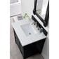 James Martin Brittany 30" Single Bathroom Vanity in Black Onyx with 3 cm Arctic Fall Solid Surface Top and Rectangle Sink, , large