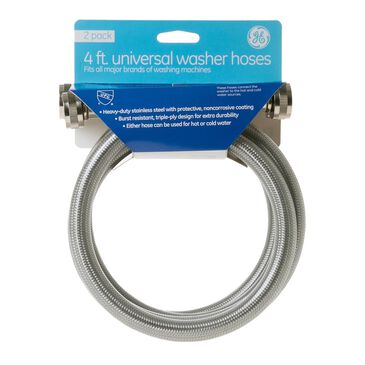 GE Parts & Filters Universal 2 Pack Stainless Steel Washer Hoses, , large