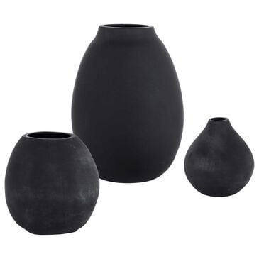 Uttermost Hearth Vase in Black (Set of 3), , large
