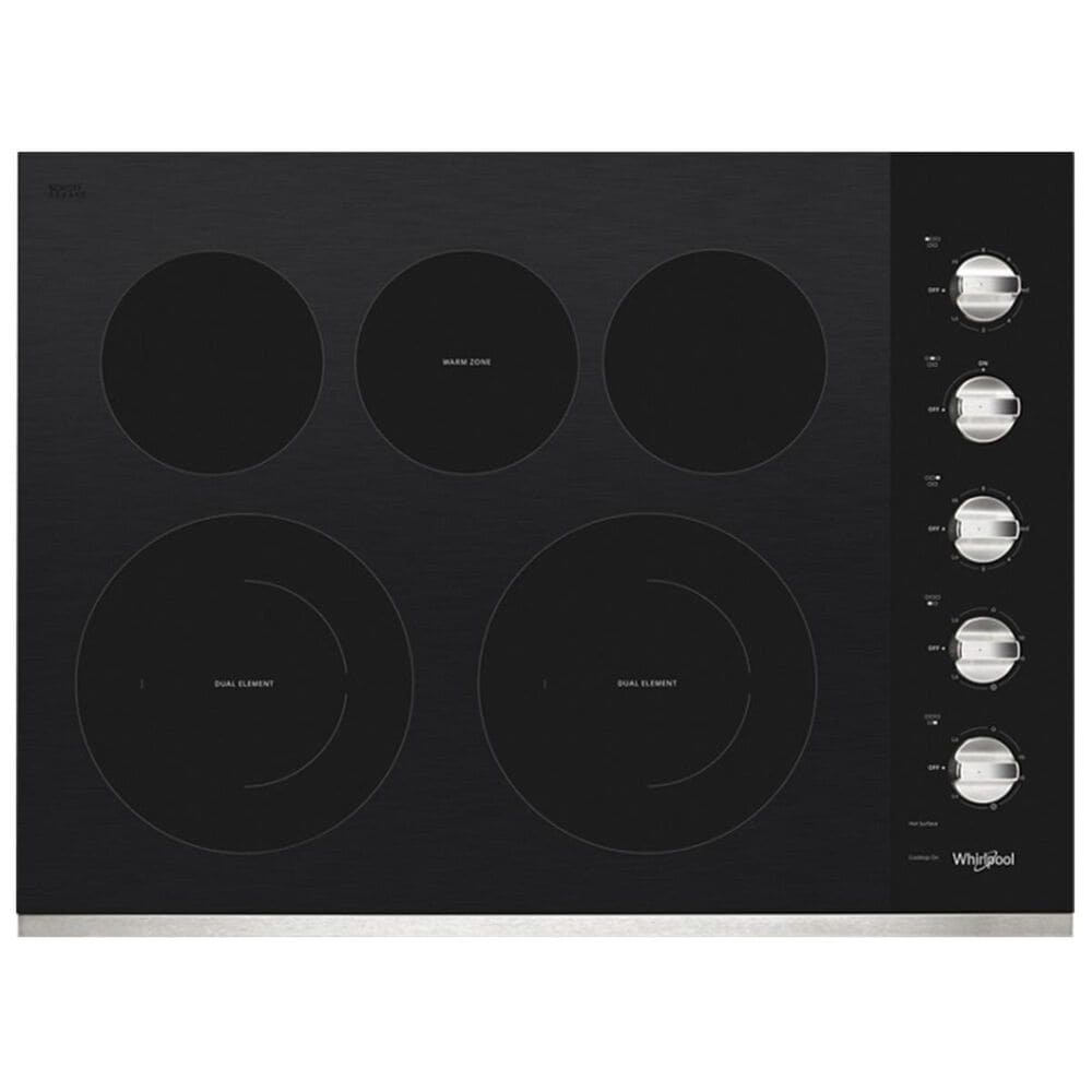 Whirlpool 30" Electric Cooktop Ceramic Top in Stainless Steel, , large