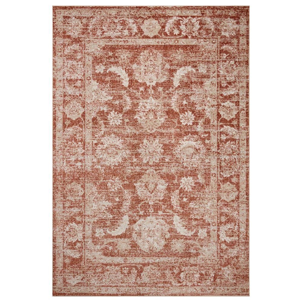 Loloi II Odette 2"3" x 3"10" Rust and Ivory Area Rug, , large