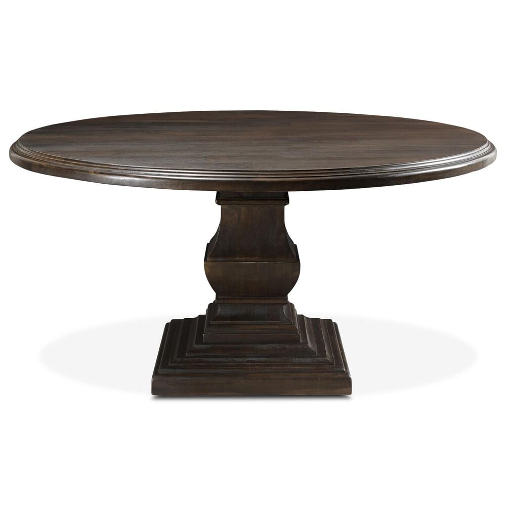 Home Trends &amp; Design Nimes 60&quot; Round Dining Table in Vintage Brown - Table Only, , large
