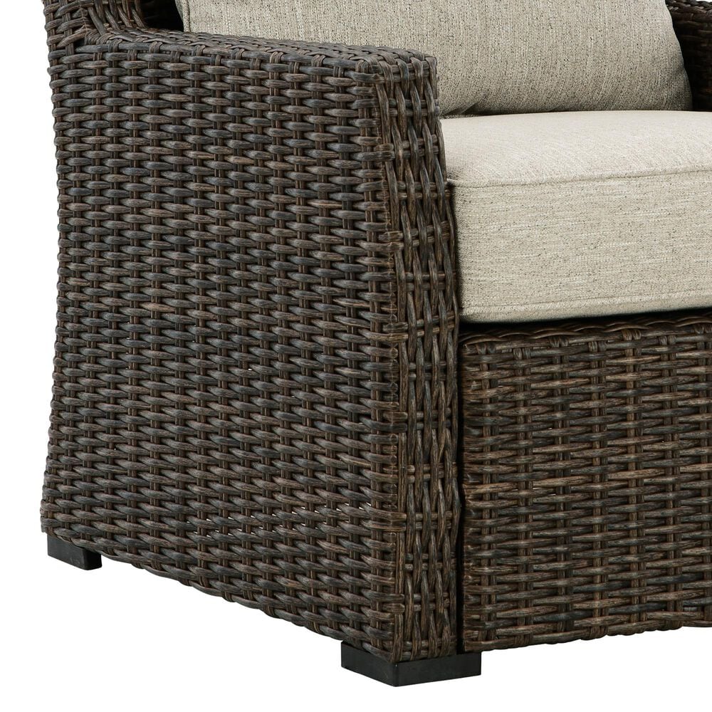 Signature Design by Ashley Brook Ranch Outdoor Lounge Chair in Brown, , large