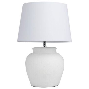 Maple and Jade Cement Table Lamp in White, , large