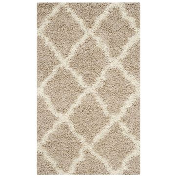 Safavieh Dallas Shag SGD257D-3 3" x 5" Beige/Ivory Area Rug, , large