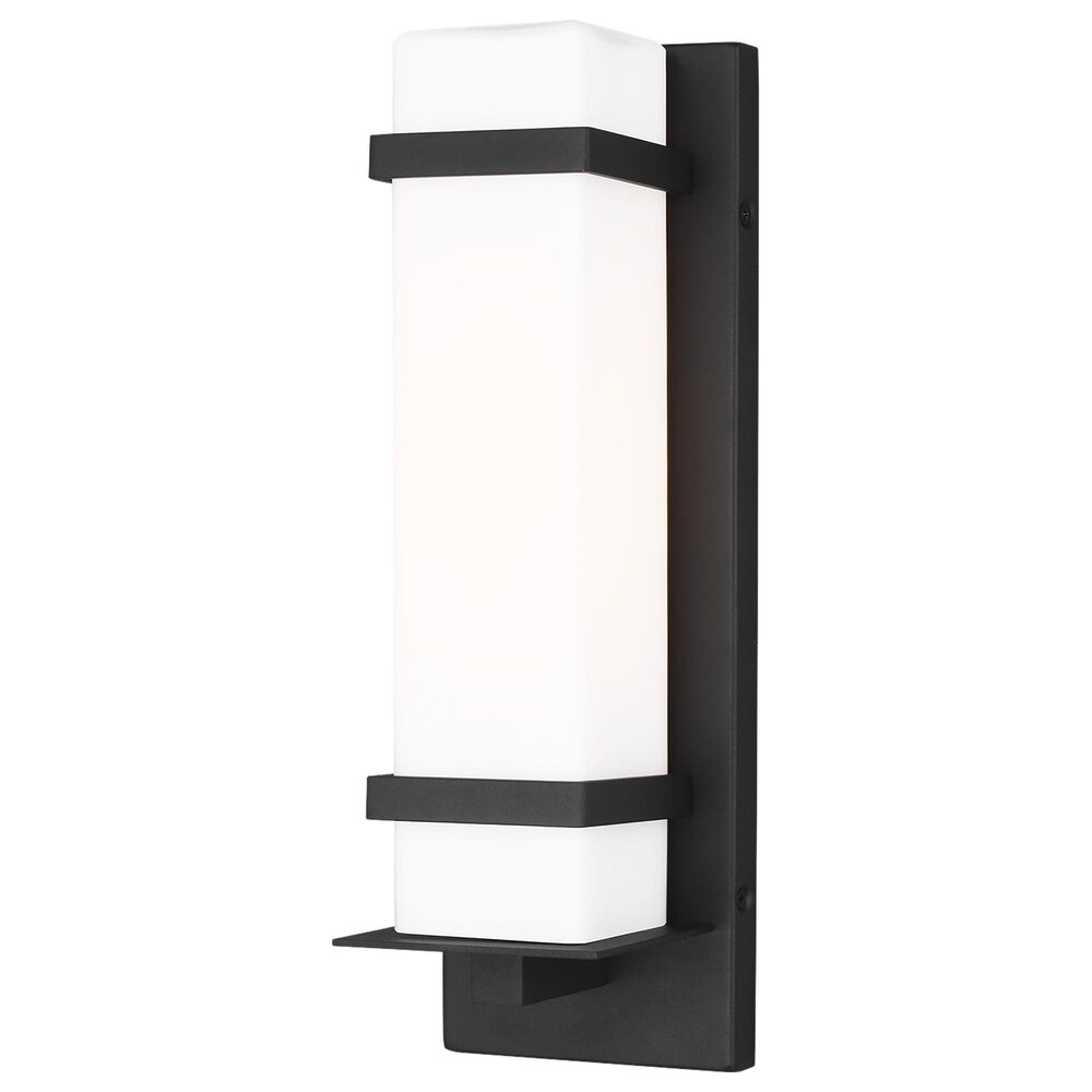 Visual Comfort Alban Small Square Outdoor Wall Lantern in Black, , large