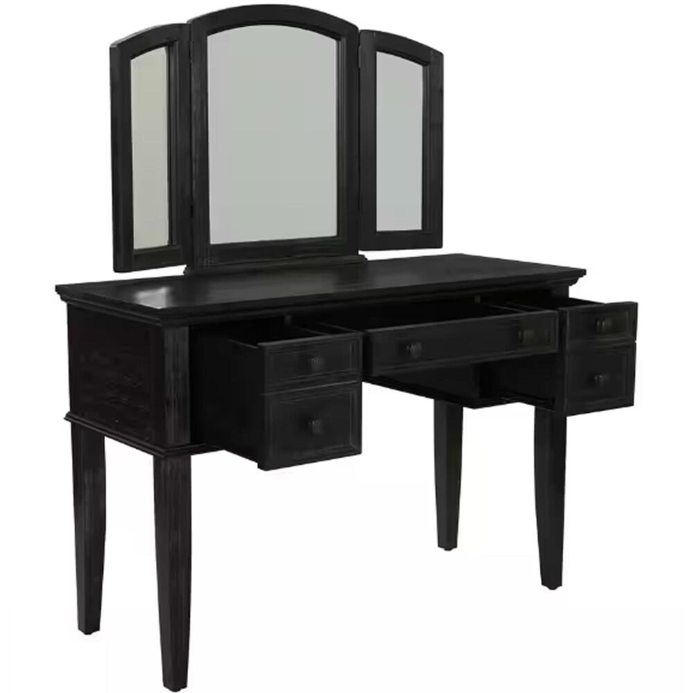 OSP Home Farmhouse Vanity with Mirror Rustic Black, , large