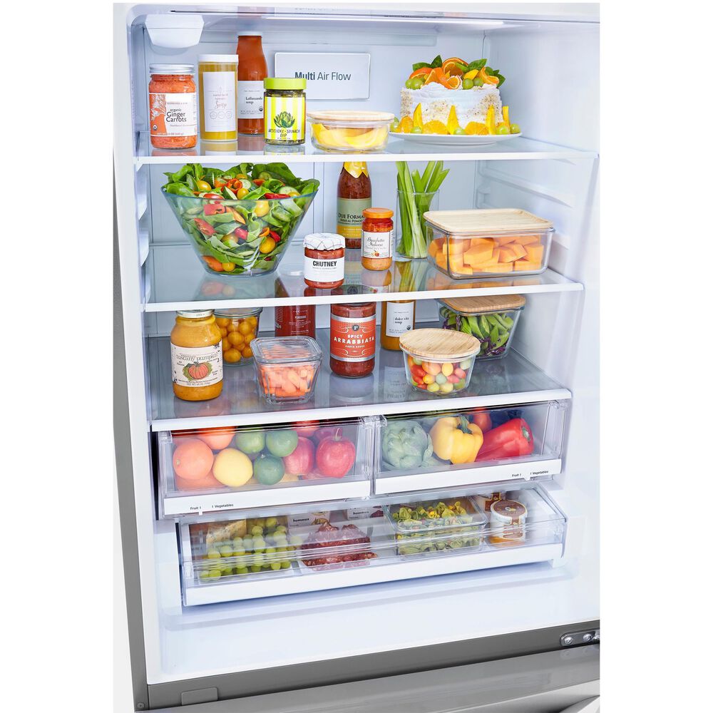 LG 26 Cu. Ft. Bottom-Freezer Refrigerator in Stainless Steel, , large
