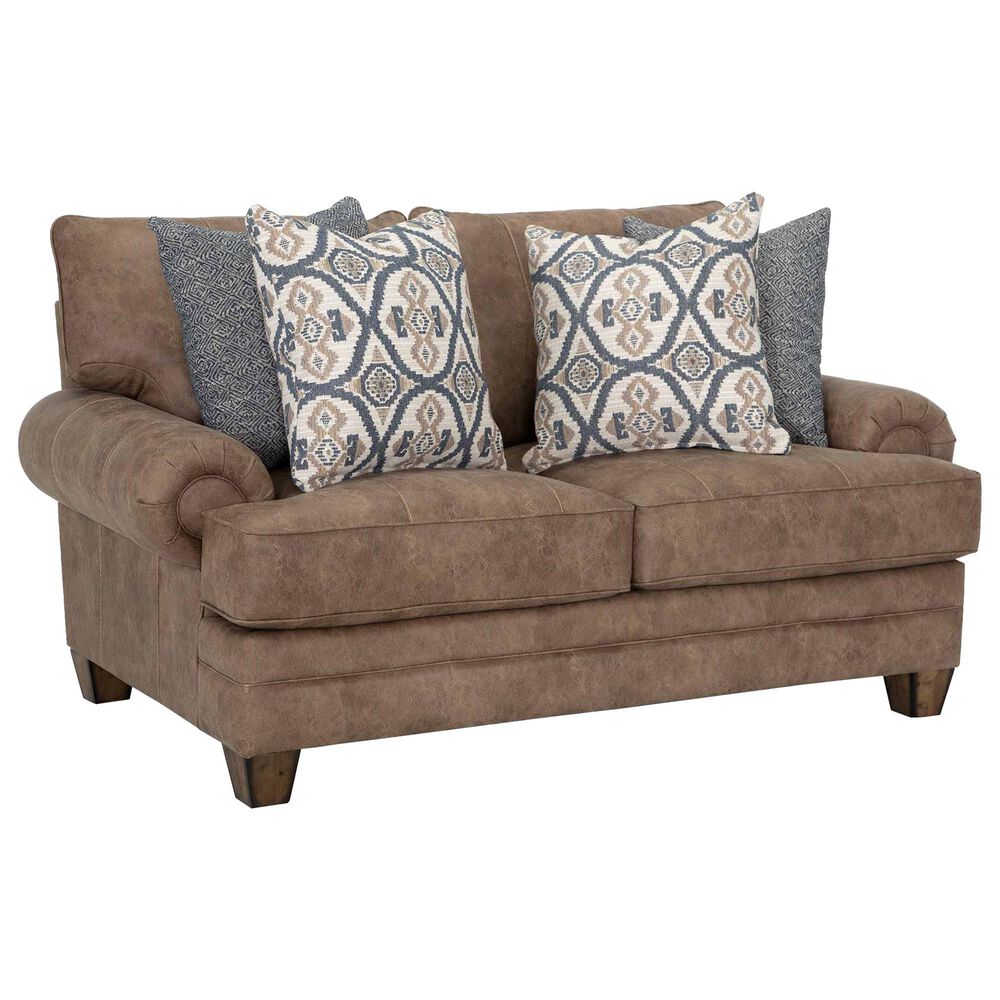 Moore Furniture Sicily Stationary Loveseat in Hazelnut, , large