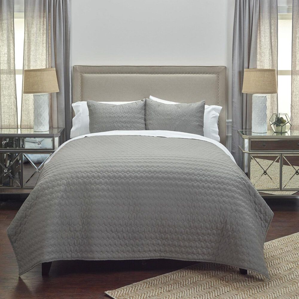 Rizzy Home Urban Mesh 20&quot; x 26&quot; Standard Sham in Charcoal, , large