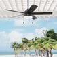 Hunter Sea Point 52" Outdoor Ceiling Fan with LED Lights in Matte Black, , large