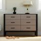 New Haus Radley 6-Drawer Dresser in Ebony and Coastwood, , large