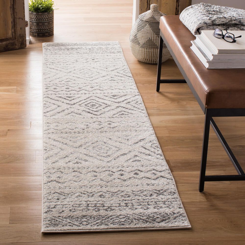 Safavieh Tulum TUL267A 2&#39; x 21&#39; Ivory and Grey Runner, , large