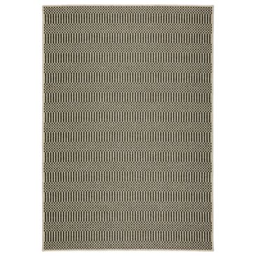 Dalyn Rug Company Bali BB4 8" Round Charcoal Indoor/Outdoor Area Rug, , large