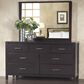 37B Nevis 7-Drawer Dresser and Mirror in Dark Brown, , large