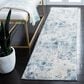 Safavieh Aston 2" x 8" Ivory and Blue Runner, , large