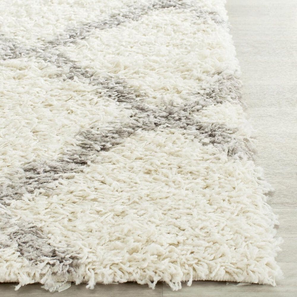 Safavieh Dallas Shag SGD257F-210 2&#39;3&quot; x 10&#39; Ivory/Grey Runner, , large