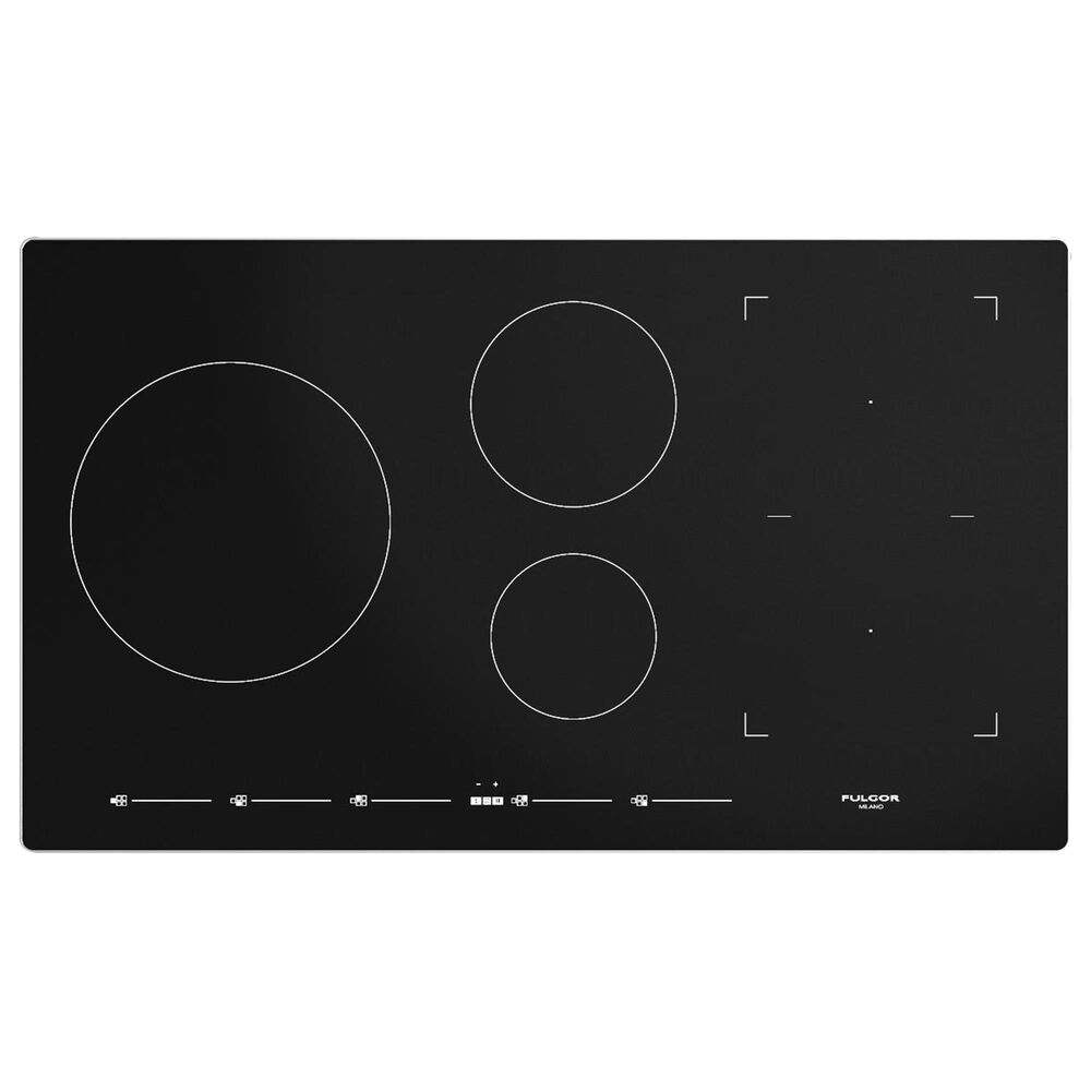 Fulgor Milano 36" Induction Cooktop with Brushed Aluminum Trim in Black, , large