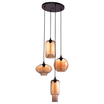 Zuo Modern Lambie Ceiling Lamp in Rust/Amber, , large