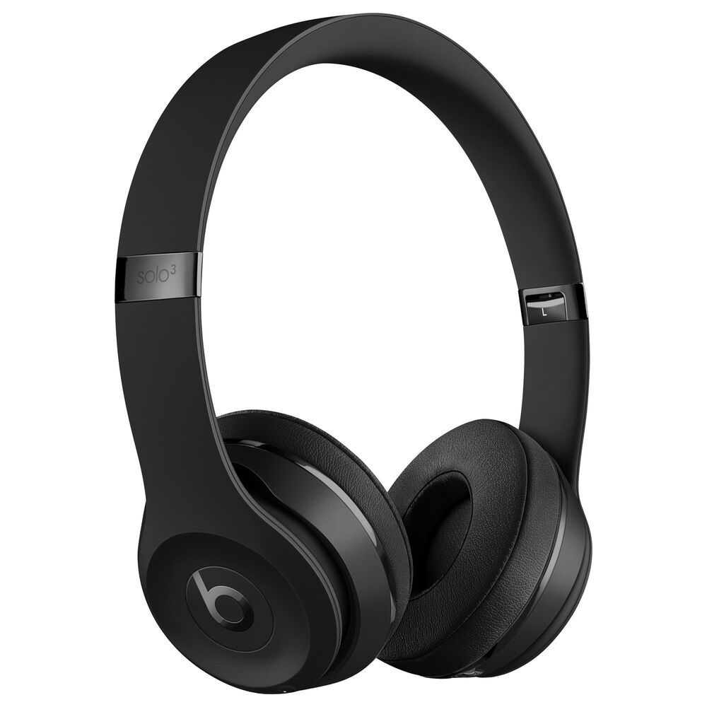 Beats by Dre Solo3 Wireless Headphones in Matte Black with 2-Year AppleCare+, , large