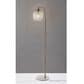 Adesso Natasha Floor Lamp in Antique Brass and White, , large