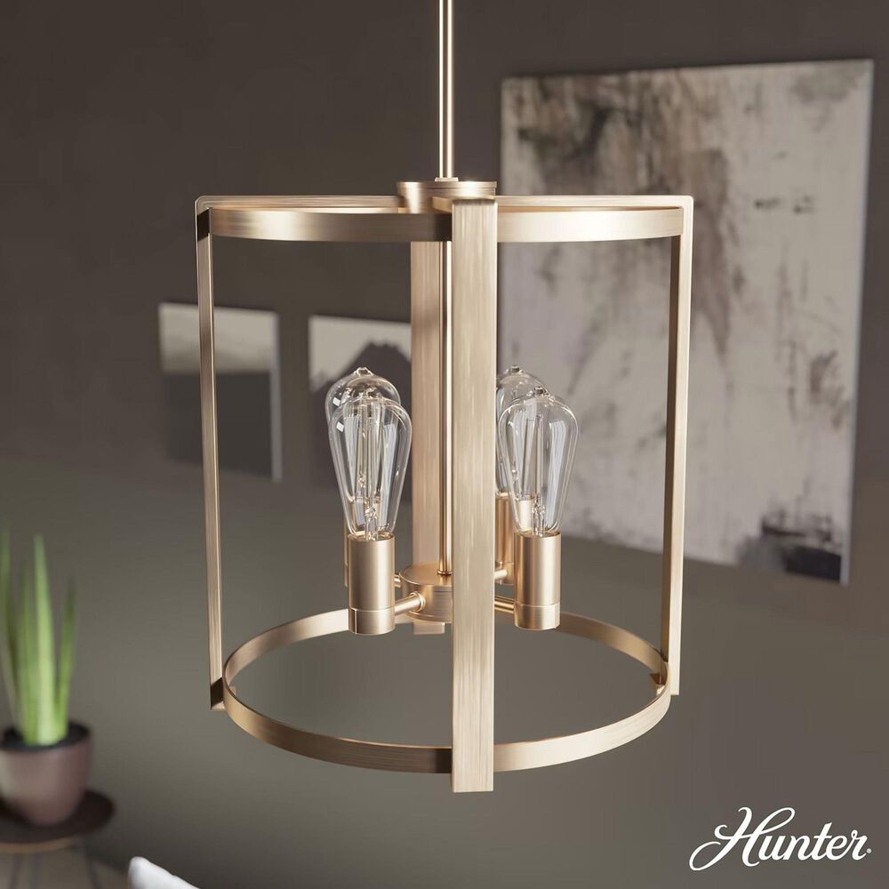 Hunter Astwood 16&quot; 4-Light Chandelier in Alturas Gold, , large