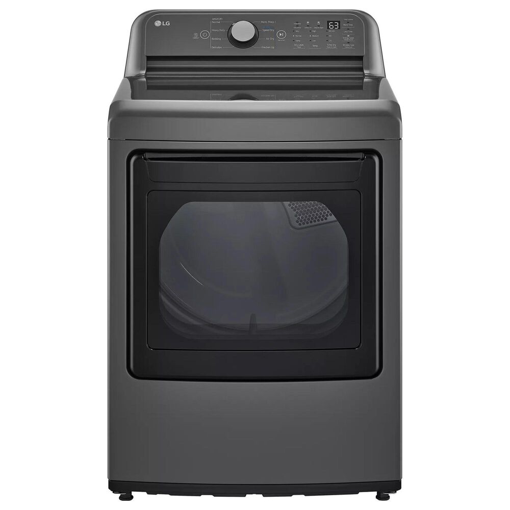 LG 7.3 Cu. Ft. Ultra Large Capacity Gas Dryer with Sensor Dry in in Middle Black, , large