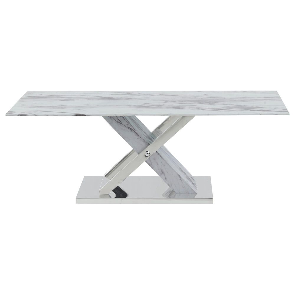 Global Furniture USA Coffee Table T1274C in Stainless Steel, , large