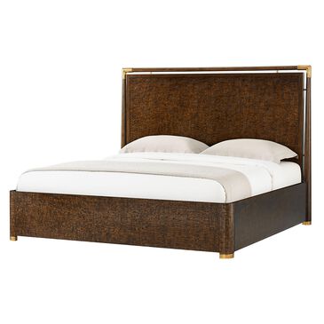 Theodore Alexander Kesden Wood Bed in Pyramid Brown, , large