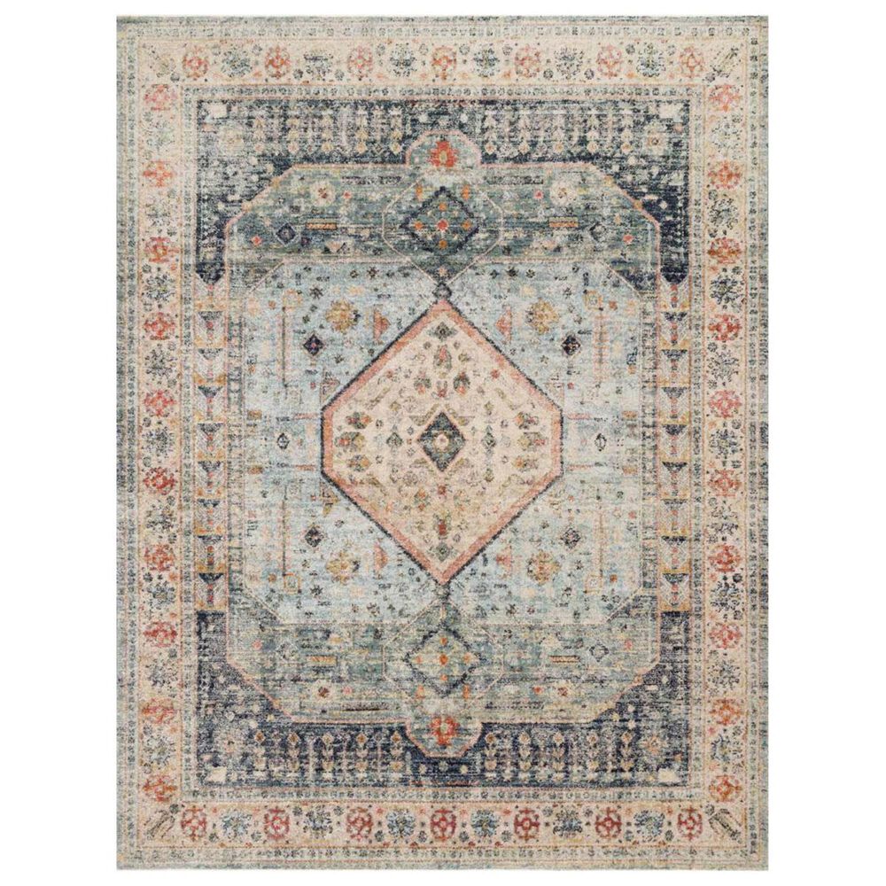 Magnolia Home Graham GRA-03 4" x 6" Blue and Antique Ivory Area Rug, , large