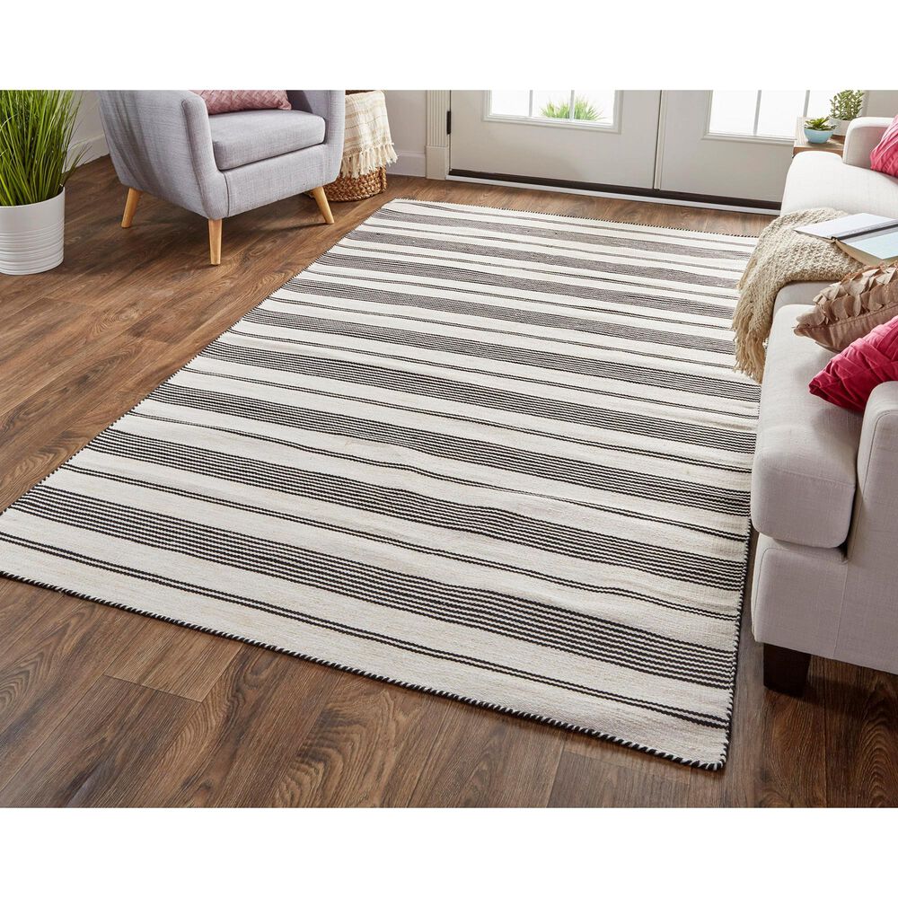 Feizy Rugs Duprine 4&#39; x 6&#39; Black Area Rug, , large